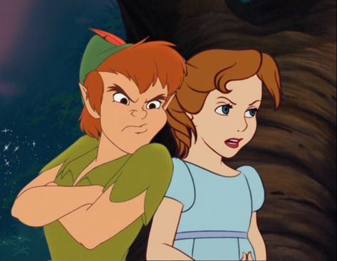 I'll bet Peter Pan and Wendy will be so mad and standing against her own father, Mr. Darling! Return To Neverland, Wendy Peter Pan, Peter Pan 1953, Peter Pan And Wendy, Peter Pan Wendy, Wendy Darling, Peter Pan Disney, Peter And Wendy, Cartoon Profile Pictures