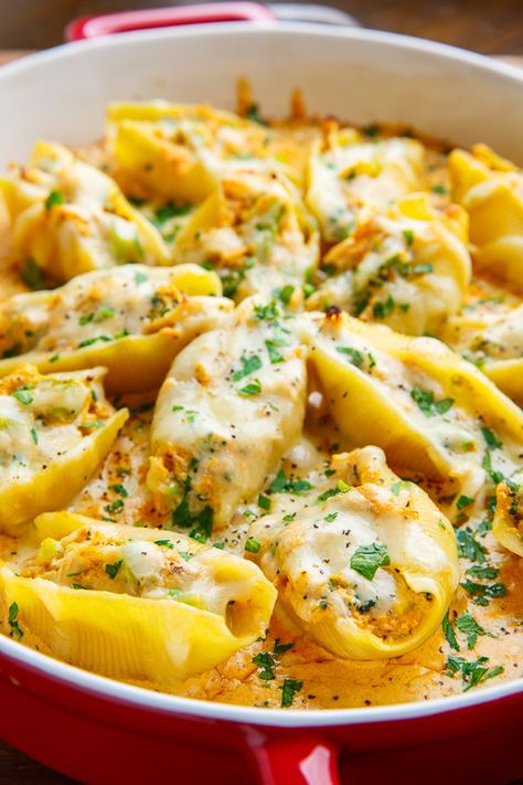 Cajun Chicken Alfredo Stuffed Shells Big Shell Pasta Recipes Chicken, Quick Filling Meals, Cajun Shrimp Stuffed Shells, Stuffed Noodle Recipes, Boujee Dinner Recipes, Cajun Chicken Alfredo Stuffed Shells, Stuffed Dinner Recipes, Stuffed Shells Ideas, Garlic Butter Chicken Alfredo Stuffed Shells