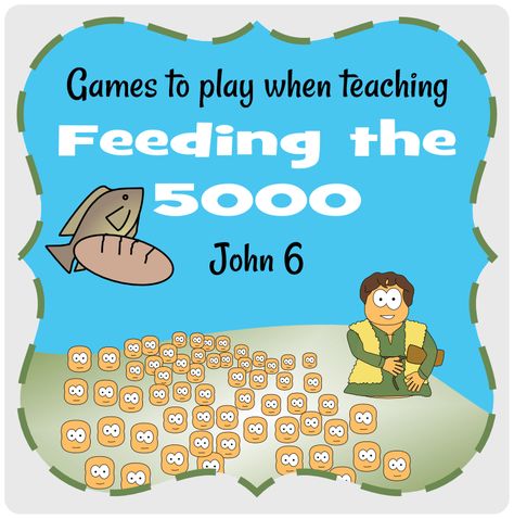 Feeding 5000 (John 6) | Games - Jesus Without Language Feeding 5000 Activity For Kids, Feeding Of The 5000 Activities, Feeding 5000 Craft, Jesus Feeds 5000 Game, Loaves And Fishes Craft Preschool, Jesus Fed The 5000 Craft, Feeding 5000 Craft Sunday School, Feeding The 5000 Activities, Feeding Of The 5000 Craft