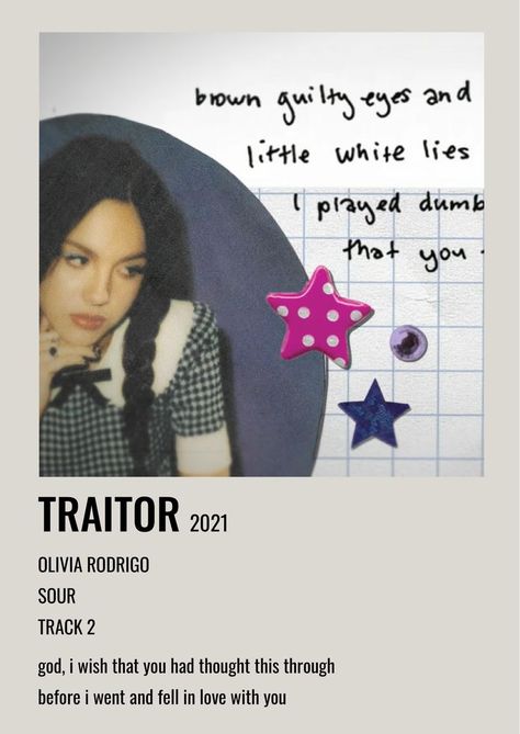 Traitor Olivia Rodrigo, Olivia Song, Minimalist Music, Music Poster Ideas, Vintage Music Posters, Film Posters Minimalist, Things To Do At Home, Music Poster Design, Scrapbook Book