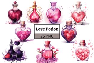 Love Potions, Witch Potion, Potion Bottles, Love Potion, Price Reduction, Halloween Illustration, Watercolor Images, Potion Bottle, Kids Clipart