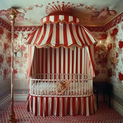 Circus Living Room, Circus Room Aesthetic, Clown Nursery Theme, Circus Themed Nursery, Circus Theme Nursery, Circus Curtains, Circus Baby Room, Circus Nursery Theme, Aurora Nursery