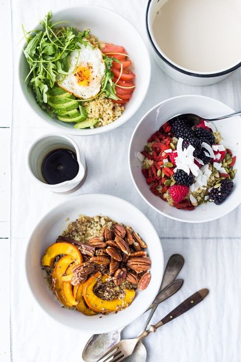 Grain Bowl Recipe, Vegetarian Bowls, Healthy Make Ahead Breakfast, Buddha Bowls Recipe, Vegan Buddha Bowl, Weekday Breakfast, Millet Recipes, Grain Bowls, Grain Bowl