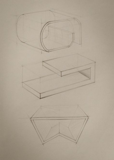 Table Perspective Drawing, Table Sketch Design, Perspective Exercises, Table Perspective, Koshino House, Table Sketch, Table Drawing, Interior Design Sketchbook, Drawing Furniture