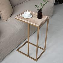 Sectional With End Tables, T.v Table Design, Couch End Table, Side Table Gold, Table Couch, Top Sofas, Farmhouse Side Table, Beaded Edge, C Table