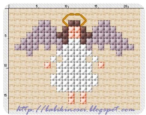 Christmas Cross Stitch Patterns Free, Cross Stitch Angels, Tiny Cross Stitch, Easy Cross Stitch Patterns, Holiday Cross Stitch, Cross Stitch Christmas Ornaments, Small Cross Stitch, Stitch And Angel, Pola Kristik