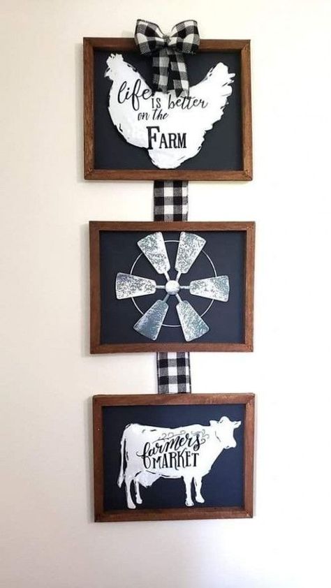 75+ Easy DIY Dollar Store Wall Decor Ideas To Spruce up Your Home | HubPages Dollar Store Wall Decor, Diy Farmhouse Ideas, Farmhouse Crafts, Flower Decorations Diy, Diy Dollar Tree Decor, Dollar Tree Decor, Spruce Up Your Home, Farm Signs, Dollar Tree Diy Crafts