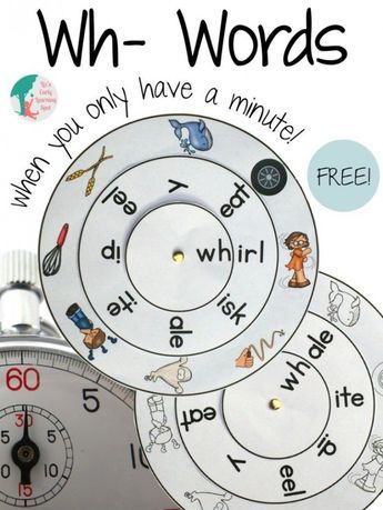 FREE Printable Wh-Words Word Wheel Wh Words Activities, Word Wheel, Digraph Words, Blends And Digraphs, Jolly Phonics, Phonics Games, Teaching Phonics, Word Study, Teaching Aids