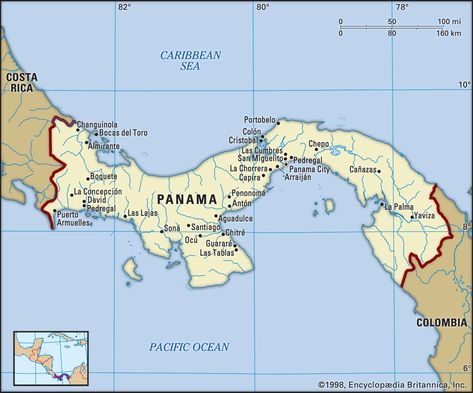 Map Of Panama, Panama Map, Geography Facts, Ireland Map, County Map, World Geography, Country Maps, American Travel, European Countries