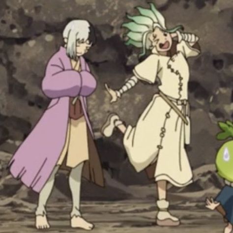 Dr Stone Funny, Dr. Stone Ukyo, Gen And Senku, Dr Stone Gen, Dr. Stone Fanart, Gen X Senku, Senku X Gen, Gen Asagiri, Asagiri Gen