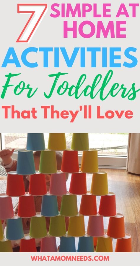 Looking for easy, fun activities for your 1-year-old? These 7 simple activities use everyday items you have at home! From pom-pom play to creative DIY ideas, keep your toddler entertained without toys. Perfect for indoor play and sensory development. #1YearOldActivities #ToddlerPlay #NoToyPlay Things To Do With One Year Old Daycare, Diy Activities For One Year Olds, Developmental Play Activities, Nanny Activities For One Year Old, Games For Toddlers Indoor Easy, Indoor Activities For 15 Month Old, Fun Things To Do With One Year Olds, How To Entertain A 2 Year, One Year Old Craft Ideas