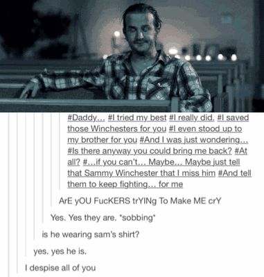 Sam And Gabriel, Mary Winchester, Funny Supernatural, Supernatural Tumblr, Spn Memes, Supernatural Destiel, Supernatural Memes, Wayward Son, Supernatural Funny