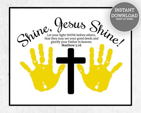 Shine Jesus Shine, Jesus Crafts, Footprint Crafts, Sunday School Crafts For Kids, Bible School Crafts, Christian Crafts, Bible Crafts For Kids, Vbs Crafts, Church Crafts