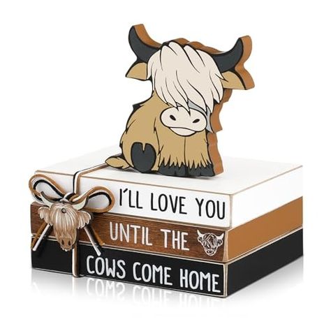 Amazon.com: Upltowtme Highland Cow Gnomes with Flowers, Brown Scottish Tomte Doll Decor, Farmhouse Nordic Dwarf Home Decoration, Calf Gnome Herd Collection, Gift for Her, Set of 2 : Home & Kitchen Wood Book Stacks, Coffee Table Books Decor, Fireplace Shelf, Mantle Fireplace, Cow Ornaments, Fireplace Shelves, Christmas Tabletop Decor, Cow Decor, Coffee Bar Signs