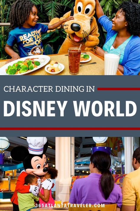 When you vacation at Walt Disney World, you can wave to Mickey Mouse during parades, meet and hug princesses, and even eat with your favorite Disney characters! Disney World is home to 14 character dining locations, and they are one of the best ways to get in a delicious meal and skip the long wait times to meet characters in the parks. Dining with Disney characters is a must, and we have all the details! Disney World Character Dining, Dining At Disney World, Characters Disney, Character Dining, Disney World Characters, Disney World Restaurants, Disney World Parks, Adventures By Disney, Disney Dining