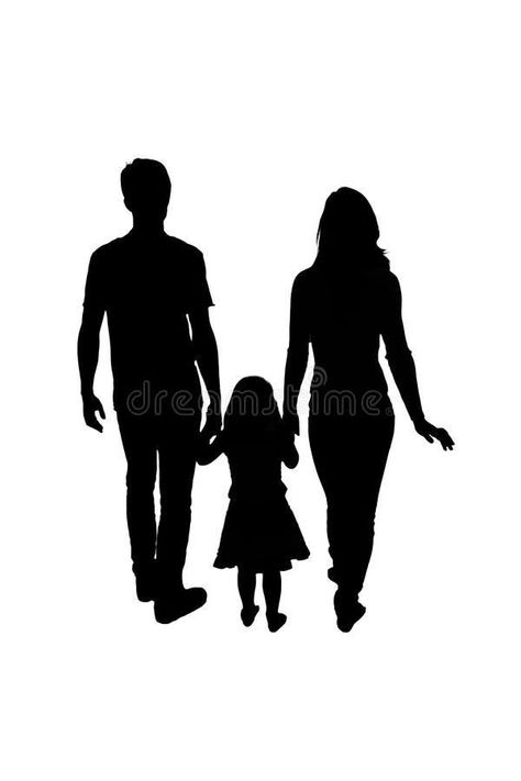 Pin by 小月 on 纹身 | Silhouette family, Family sketch, Man and woman silhouette Father Son Tattoo, Silhouette Family, Family Tattoos For Men, People Holding Hands, Family Sketch, Family Tattoo Designs, Loving People, Silhouette People, Muster Tattoos