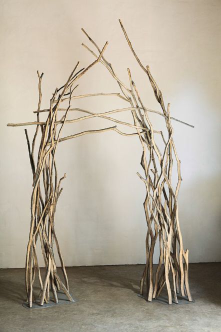 "Sticks Arch" Emilie Brzezinski (2018) - McLean Project for the Arts Driftwood Alter Wedding, Decorating With Branches And Twigs, Twig Archway, Tree Branch Wedding Arch, Woodland Arch, Stick Arch, Driftwood Arch, Wedding Installations, Branch Arch Wedding