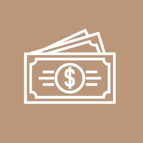 Bank Astetic, Brown Money Aesthetic, Beige Money Icon, Brown Money Icon, Neutral App Icons Aesthetic Brown, Money Aesthetic Icon, Money Icon Aesthetic, Money App Icon, Brown Ios