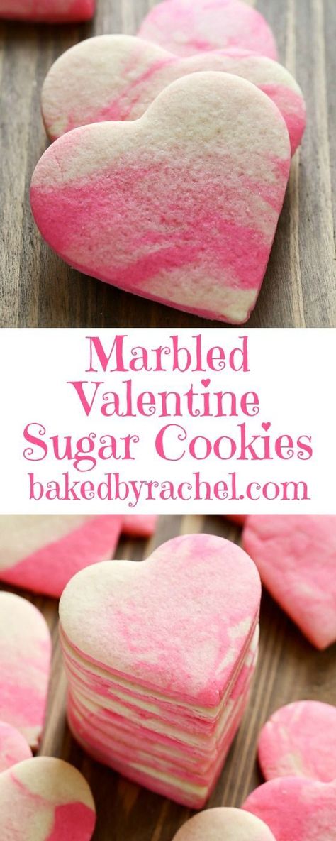 Easy Heart Cookies, Heart Shaped Desserts Valentine Treats, Colored Sugar Cookies, Cookies Receita, Valentine Sugar Cookie Recipe, Valentines Recipes, Valentine Food, Heart Shaped Sugar Cookies, Valentine Sweets