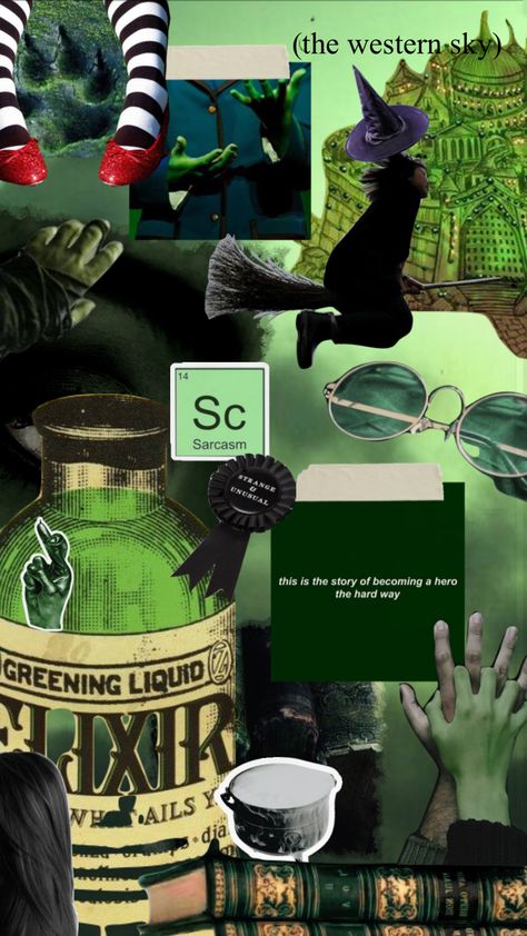 Elphaba Fiyero, Elphaba Aesthetic, Wicked Aesthetic, Wicked Wallpaper, Musical Theatre Quotes, Wicked Fashion, Wicked Party, Elphaba Wicked, Broadway Wicked