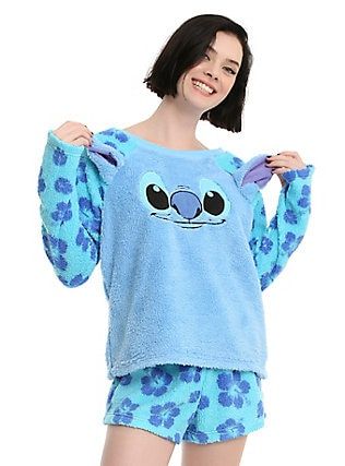 Plush Shorts, Stitch Plush, Lilo Und Stitch, Cute Disney Outfits, Style List, Stitch Quote, Hibiscus Print, Stitch Clothes, Cute Sleepwear