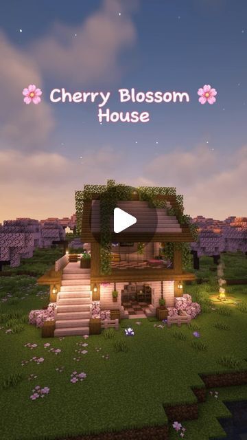 Audiauna on Instagram: "I made a simple Cherry Blossom House 🌸✨#minecraft #minecraftbuilds #minecrafttutorial" Cute Minecraft House Layout, Mincraft Idea Houses Cherry Blossom Easy, Minecraft House Inspo Simple, Minecfrat Houses Easy, Minecraft Cherry Village Ideas, Cute Minecraft Builds Pink Easy, Easy To Build Minecraft Houses, Good Minecraft Houses, Minecraft House Ideas Step By Step