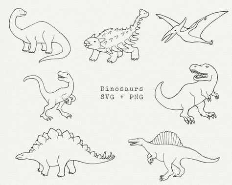 Dino Craft, Dinosaur Outline, Dinosaur Vector, Line Art Simple, Supernatural Tattoo, Hand Clipart, Dinosaur Tattoos, Cross Tattoos For Women, Dinosaur Svg