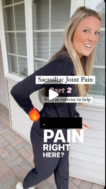 Kristen Bos | Doctor of Physical Therapy on Instagram: "Do you have a stubborn pain in the upper back of your hip? 😣 If so, this may be coming from your sacroiliac joint! 💡 Part 2! 👏🏻 👏🏻 In part one, we talked about why this area becomes irritated and gives you pain. 🤔 Now let’s do an exercise to fix that pain for good! 👍🏻 This exercise activates the inner thigh (adductor) on the same side of your pain and the outer hip (glute max) on the opposite side of your pain. The combination of activating these two muscles helps to stabilize your pelvis into a non irritating position and help give that area of your body a break! I recommend completing this exercise everyday for 3 sets of five breaths, twice a day. I hope this exercise helps you find relief! Comment below any questions Thigh Muscle Pain, Exercise Everyday, Calf Pain, Knee Pain Remedy, Hip Pain Relief, Doctor Of Physical Therapy, Sciatica Exercises, Back Pain Remedies, Foot Pain Relief