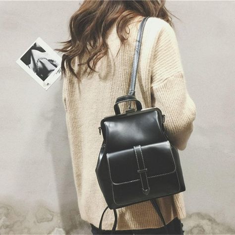 2019 Retro Hasp Backpack Bags Vintage PU Leather Backpacks Women School Bags For Teenagers Girls Luxury Small Back Pack XA524H Outfit Accessories From Touchy Style | Black, Brown, Cool Backpack, For Girl, For Friend, For School, For Teenager, For Women's, Leather, Outfit Accessories, Red, Vintage. | Free International Shipping. Backpacks Women, Free People Necklace, Cool Backpack, Brown Backpack, Women Backpack Fashion, Mini Backpack Purse, Brown Backpacks, Backpack Fashion, Leather Backpacks