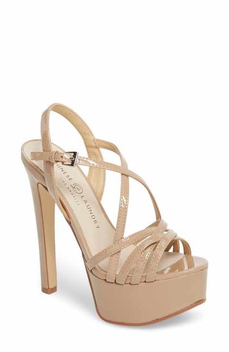 Pageant Shoes, Chinese Laundry Heels, Strappy Platform Sandals, Strap Sandals Women, Platform High Heels, Chinese Laundry, Nude Heels, Open Toe Sandals, Dream Shoes