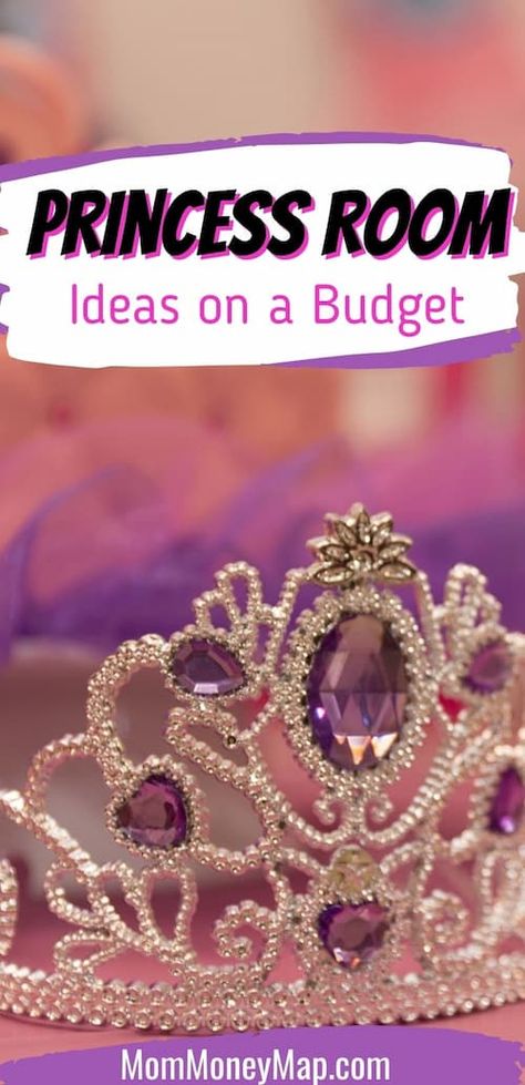 Diy Princess Bedroom Decor, Girly Princess Bedroom, Diy Princess Room Ideas, Pink And Purple Princess Room, Diy Princess Bedroom Ideas, Princess Theme Bedroom Ideas Daughters, Disney Princess Room Aesthetic, Diy Princess Decor, Princess Inspired Bedroom