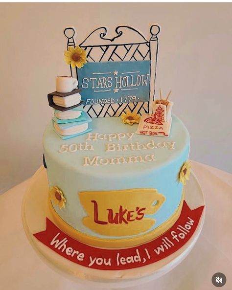 Gilmore Girls Bday Party, Gilmore Girls Birthday Cake, Gilmore Girls Baby Shower Ideas, Gilmore Girls Party Decorations, Gilmore Girls Party Ideas, Gilmore Girls Cake, Gilmore Party Ideas, Gilmore Girls Party, 12th Birthday Cake