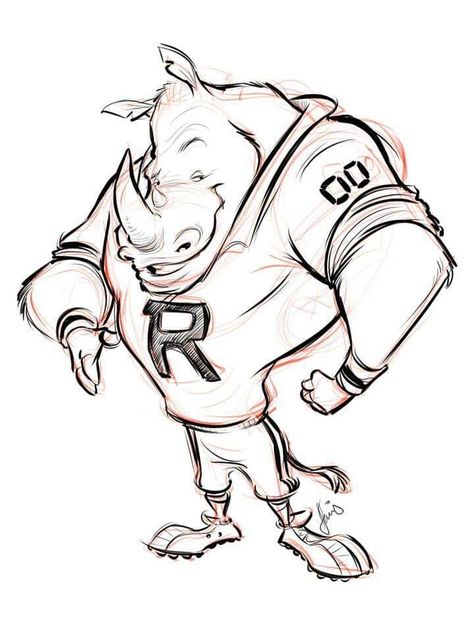 Rhino Character Design, Rhino Sketch, Rhino Character, Rhino Cartoon, Rhino Drawing, Rhino Art, Animal Caricature, Animal Character, Cartoon Sketches