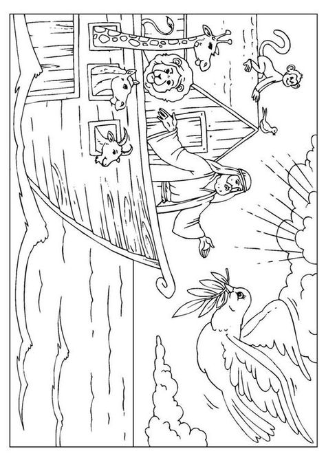 Bible Coloring Sheets, Sunday School Coloring Pages, Children's Church Crafts, Bible Story Crafts, Preschool Bible, Bible Coloring Pages, Bible Crafts For Kids, Noah S Ark, Bible Pictures