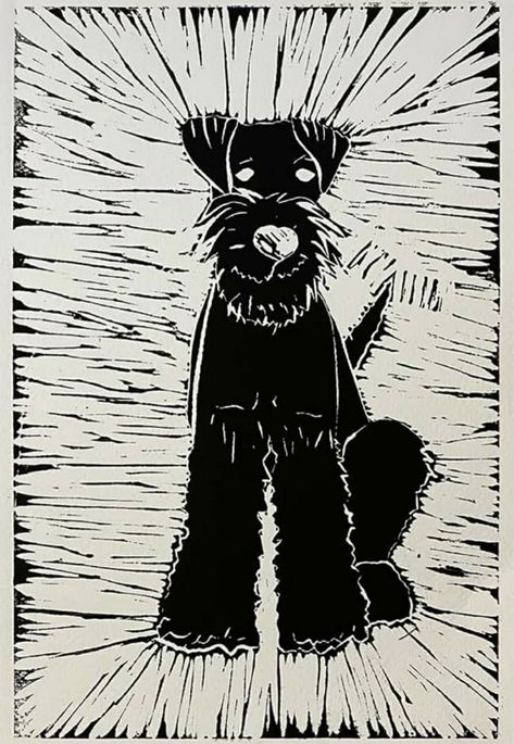 Draw Dogs, Printmaking Ideas, Lakeland Terrier, Linocut Printmaking, Welsh Terrier, Irish Terrier, Vintage Valentine, Airedale Terrier, Ap Art