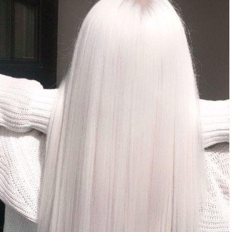 Long White Hair, White Hair Color, White Hair, Platinum, Hair Color, Instagram Photos, Hair, On Instagram, White