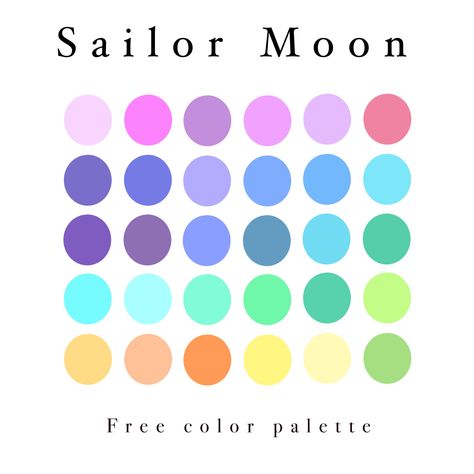 90s Anime Palette, Hatsune Miku Color Palette, Adventure Time Color Palette, Hello Kitty Color Palette, Anime Colour Palette, 90s Anime Color Palette, Sailor Moon Color Palette, 2000s Color Palette, 90s Palette