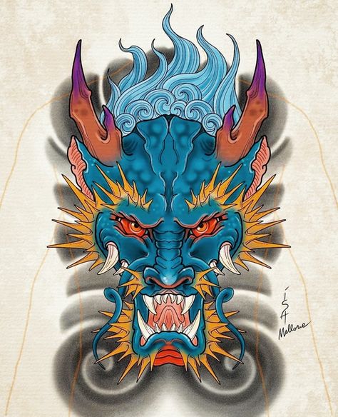 Dragon Koi Tattoo Design, Koi Dragon Tattoo, Dragon Head Tattoo, Dragon Tattoo Sketch, Foo Dog Tattoo, Dragon Tattoo Art, Family Tattoo Designs, Dragon Face, Japanese Dragon Tattoos