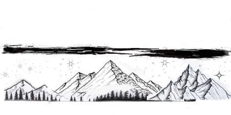 Nature Band Tattoo Design, Mountain Tattoo Band, Mountain Band Tattoo Design, Forest Band Tattoo Design, Mountain Arm Band Tattoo, Nature Armband Tattoo Design, Nature Band Tattoo, Mountain Band Tattoo, Mountain Armband Tattoo