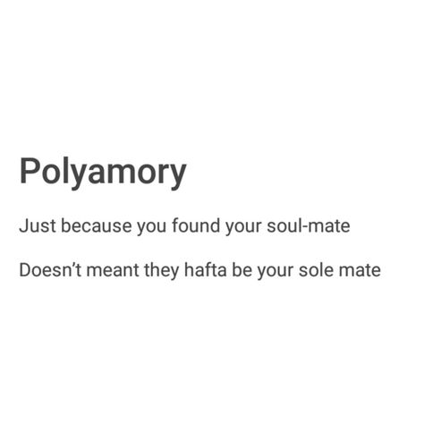 polyamory tumblr post Throuple Ship Quotes, Quote Polyamory, Polyamorous Wedding, Poly Couple Aesthetic, Polygamy Aesthetic, Polyamorous Character Art, Polyamorous Humor, Polyamory Quotes, Non Monogamy