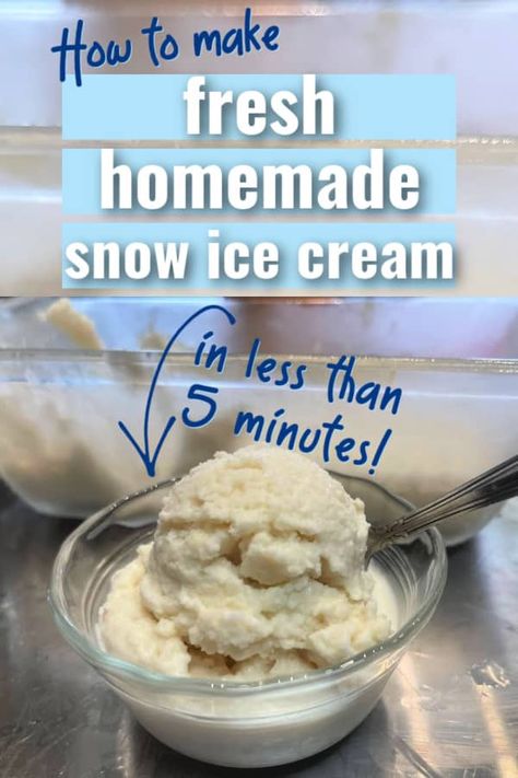 How to make fresh, southern homemade snow ice cream | Grow Where You Sow Snowcream Recipe, Homemade Snow, Snow Ice Cream, Dairy Free Coffee, Snow Cream, Jam Recipes Homemade, Sugar Free Diet, Ice Milk, Snow Ice