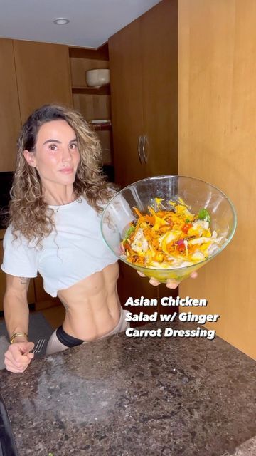 Carrot Dressing, Asian Chicken Salad, Instagram Asian, Toasted Sesame Oil, Asian Chicken Salads, The Crush, Asian Chicken, Keto Cookbook, Peeling Potatoes