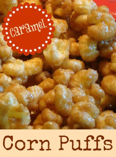 TaStY CaRaMeL CoRn PuFfS...holy heck, don't start eating this if you ever want to stop! ~KN Caramel Christmas, Puff Corn, Corn Puffs, Snack Mixes, Corn Pops, Caramel Corn, Snack Treat, Chex Mix, Yummy Sweets