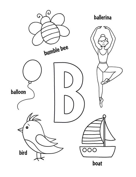 Letter B Worksheets For Preschool, Letter B Preschool, B Coloring Pages, Preschool Letter B, Letter B Activities, Letter B Coloring Pages, January Preschool, Education Worksheets, Letter B Worksheets