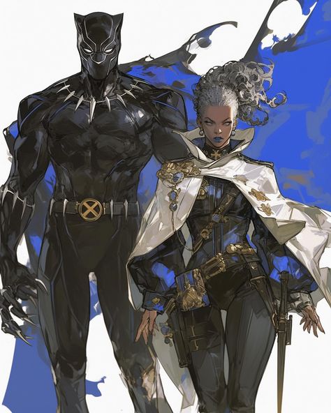 | Black Panther and Storm #tchalla #tchallawakanda #wakandaforever #wakanda #tchallacosplay #blackpanther #blackpanthercosplayer🙅🏽‍♂️ #storm… | Instagram Black Panther And Storm, Black Panther Art, Black Panther Marvel, Afro Punk, Marvel Art, Iconic Characters, Black Panther, X Men, Panther