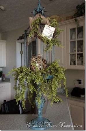 Best Decor Ideas, Birdcage Planter, Birds Nests, Bird Cage Decor, Birdcages, Bird Cages, Bird Decor, Remodeling Ideas, Hidden Treasures