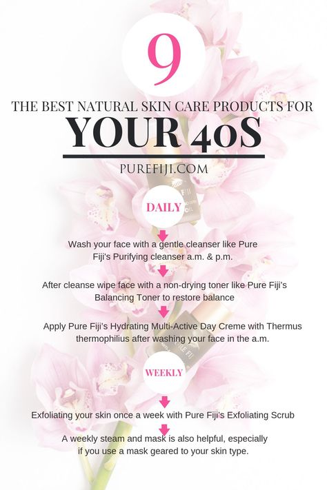 Remember when you used to be able to wash your face and go? Well that is probably no longer the case when you turn 40 since your #skincareroutine is most likely crying out for a little extra help. Read on to learn The Best Natural Skin Care Routine For Your 40s from the #PureFiji blog for #naturalbeauty #skincare #skincaretips  how to get your weight loss: shorturl.at/egqBU Skin Care Routine 40s, Natural Skin Care Products, Best Skin Care Routine, Natural Skin Care Routine, Skin Secrets, Happy Skin, Gentle Cleanser, Diy Skin Care, Skincare Tips