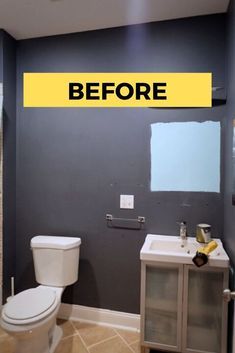 Looking for a way to makeover that boring wall behind the toilet? Check out this cheap and easy way to decorate your small guest bathroom. #diy #bathroom #wall Diy Bathroom Wall Decor, Diy Bathroom Wall, Bathroom Diy Decor, Diy Decor Easy, Apartment Crafts, Bathroom Wall Decor Diy, Easy Diy Bathroom, Behind Toilet, Cozy Home Decor Ideas