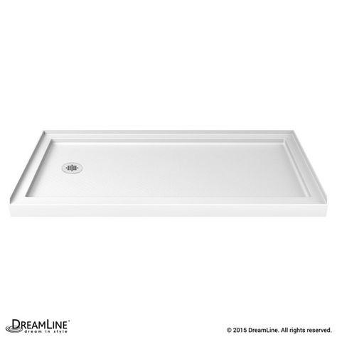 SlimLine Single Threshold Shower Base - Dreamline Bypass Sliding Shower Doors, Dreamline Shower, Acrylic Shower Base, Wall Alcove, Tub To Shower Conversion, Shower Parts, Shower Bases, Shower Pan, Shower Base