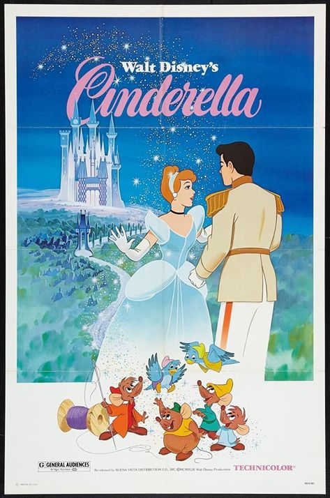 Cinderella (1950) Cinderella Movie Poster, Cinderella Poster, Cinderella Original, Disney Viejo, Vintage Disney Posters, Prince Poster, Walt Disney Cinderella, Disney Poster, Disney Movie Posters